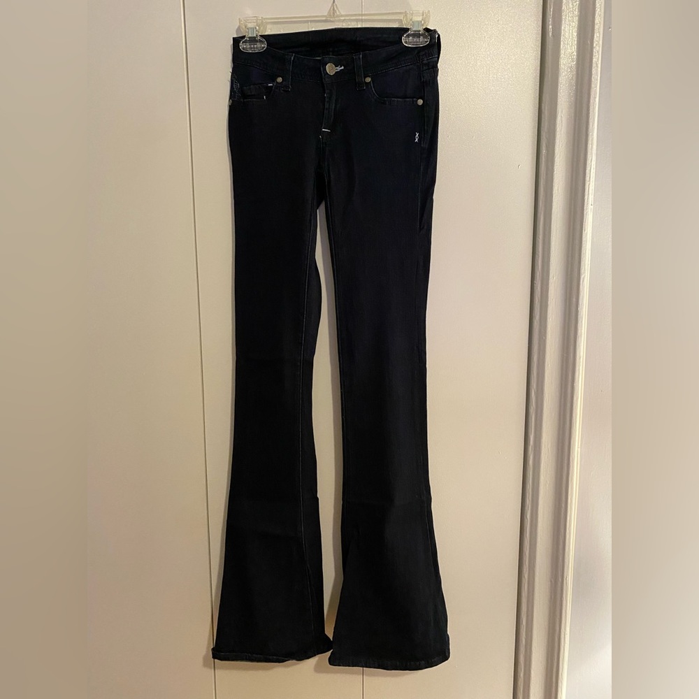 Genetic Denim Low-Rise Stretch Flare Jeans - Size 24